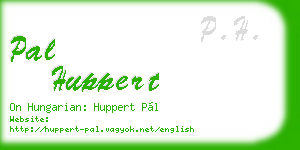 pal huppert business card