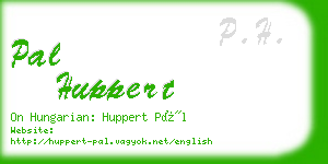 pal huppert business card